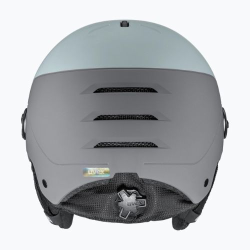 Cască de schi UVEX Wanted Visor glacier/rhino mat/mirror silver smoke