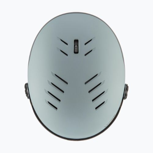 Cască de schi UVEX Wanted Visor glacier/rhino mat/mirror silver smoke