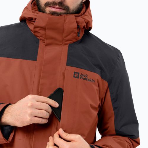 Jack Wolfskin jachetă de ploaie pentru bărbați Romberg 3in1 carmin