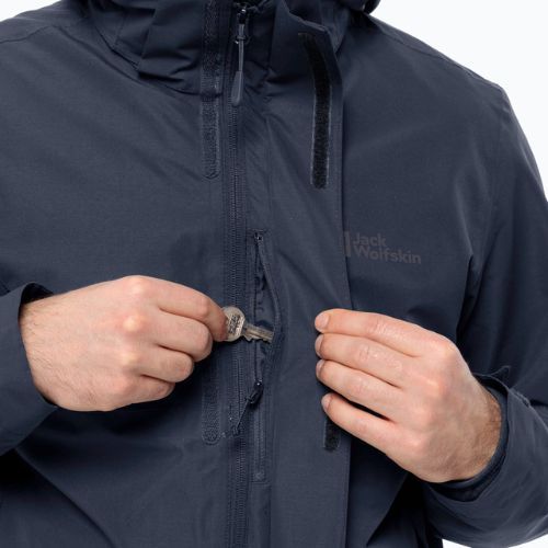 Jack Wolfskin jachetă de ploaie pentru bărbați Feldberg Luntal 3in1 albastru noapte