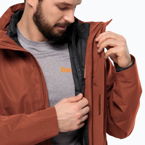 Jack Wolfskin jachetă de ploaie pentru bărbați Feldberg Luntal 3in1 carmin