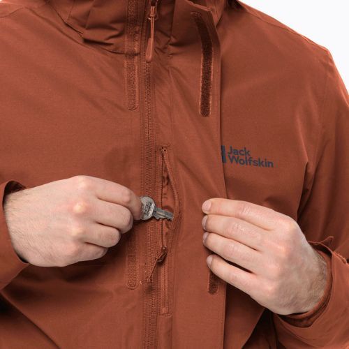 Jack Wolfskin jachetă de ploaie pentru bărbați Feldberg Luntal 3in1 carmin