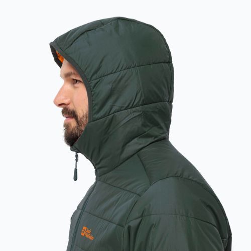 Jack Wolfskin jacheta de bărbați în jos Lapawa Ins Hoody negru de măsline