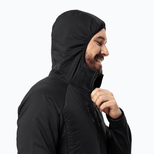 Jack Wolfskin jachetă de puf pentru bărbați Alpgrat Pro Ins Fz negru