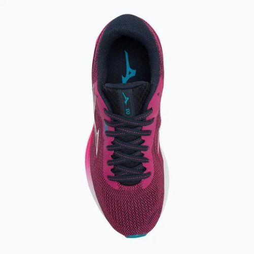 Pantofi de alergare pentru femei Mizuno Skyrise 3 roz păun/alb/alger albastru