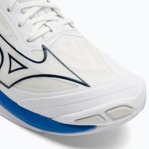Pantofi de volei pentru bărbați Mizuno Wave Lightning Z7 alb netăiat/albastru de lună/albastru de pace