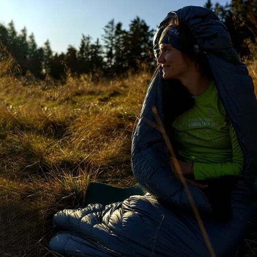 Sac de dormit AURA Nom 200 stânga albastru AU07207