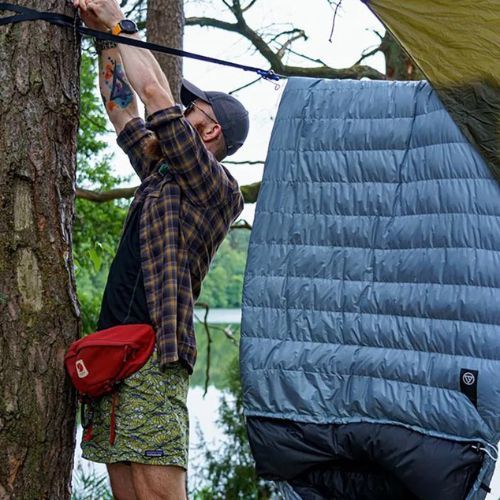 AURA Nom 300 sac de dormit 180 cm/dreapta oțel