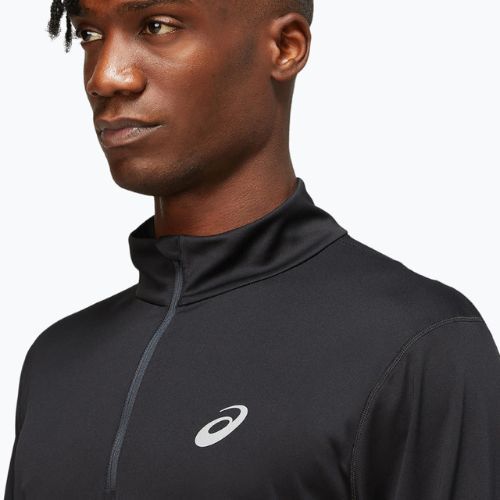 Bărbați ASICS Core 1/2 Zip performanță negru de performanță de funcționare negru cu mânecă lungă