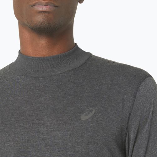 Bărbați ASICS Metarun Mock Neck performanță de performanță negru de funcționare cu mânecă lungă pentru bărbați