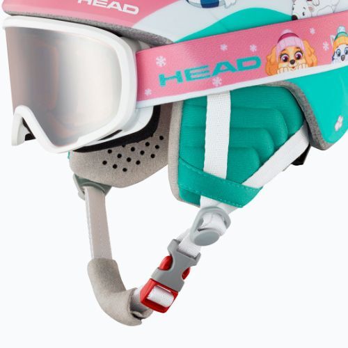 Casca de schi pentru copii HEAD Maja Set Paw + ochelari de protecție roz