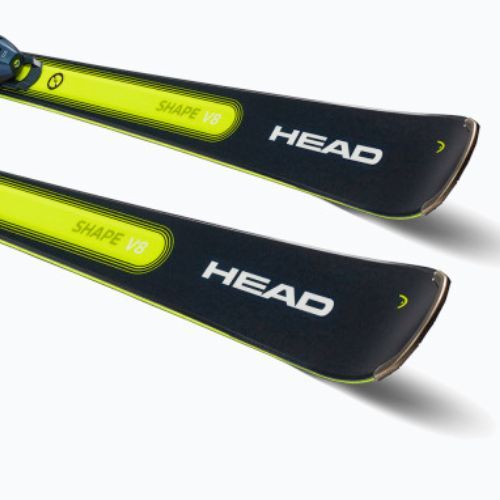schiuri de coborâre HEAD Shape e-V8 SW AMT-PR + PR 11 albastru închis/galben neon