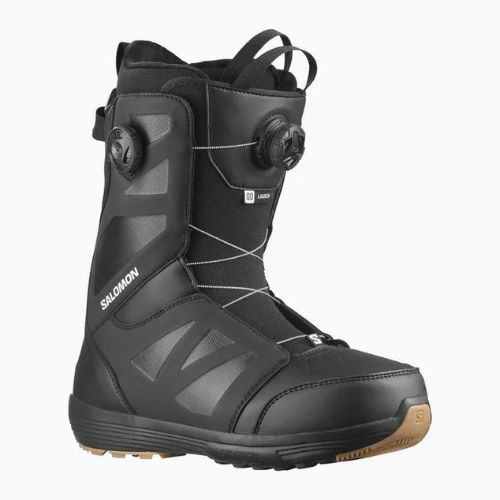 Bocanci de snowboard Salomon Launch Boa SJ Boa negru/negru/alb pentru bărbați Salomon Launch Boa SJ Boa negru/negru/alb