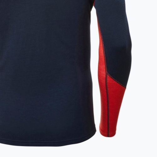 Hanorac termic pentru bărbați Helly Hansen Lifa Merino Merino Midweight Crew navy