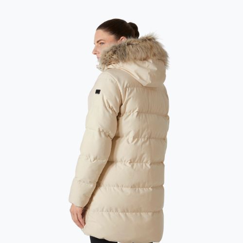 Blossom Puffy Parka pentru femei, jachetă de puf crem în jos