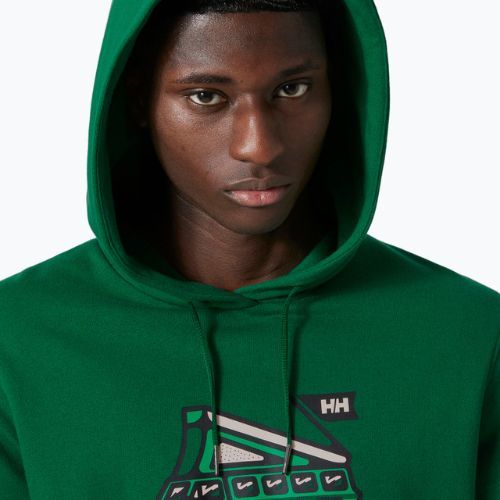 Tricou de trekking pentru bărbați Helly Hansen F2F F2F Hoodie din bumbac organic malachite