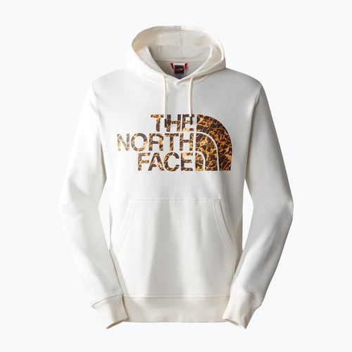 Bărbați The North Face Standard Hoodie cu glugă gardenia alb/maro cărbune cu imprimare de distorsiune a apei