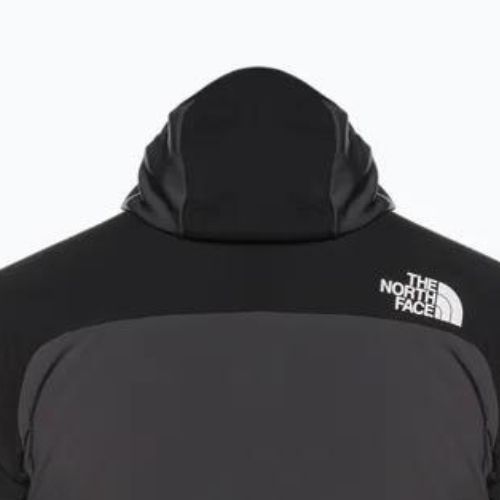 Jachetă de schi pentru bărbați The North Face Dawn Turn Hybrid Ventrix Hoodie asfalt gri/negru/portocaliu șocant