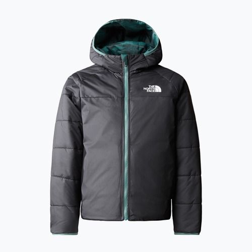 Jacheta de iarnă pentru copii The North Face Reversible Perrito dark sage rain camo print/negru pentru copii