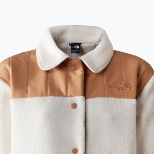 Jachetă fleece pentru femei The North Face Cragmont Fleece Shacket gardenia white/almond butter