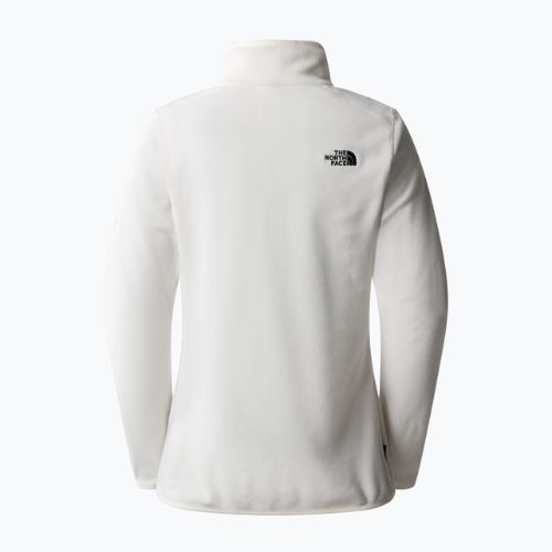 Pulover fleece pentru femei The North Face 100 Glacier Glacier 1/4 Zip gardenia alb