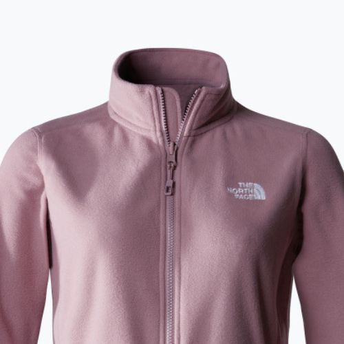Pulover fleece pentru femei The North Face 100 Glacier Fz fawn grey