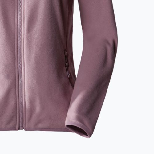 Pulover fleece pentru femei The North Face 100 Glacier Fz fawn grey