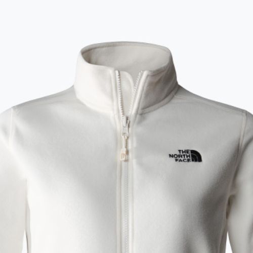 Pulover fleece pentru femei The North Face 100 Glacier Fz gardenia alb