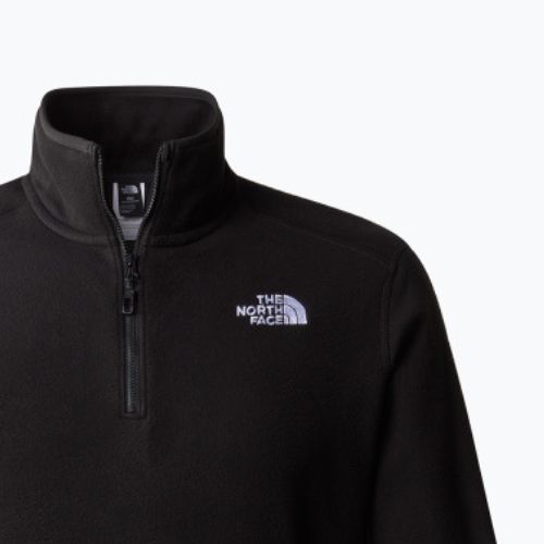 Hanorac fleece pentru bărbați The North Face 100 Glacier 1/4 Zip negru