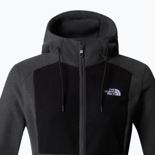 Hanorac cu glugă The North Face Homesafe Full Zip Fleece Hoodie pentru femei, negru/asfalt gri cu dungi/negru