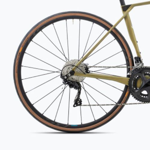 Bicicleta de șosea Superior X-ROAD Team Elite SE mată măsliniu/cromo-metalic cromat