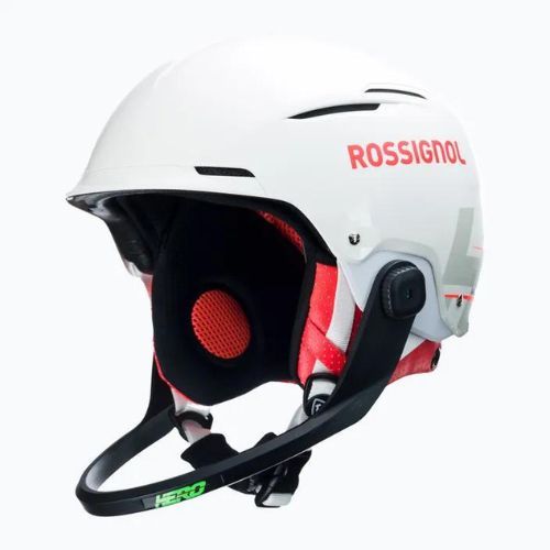 Cască de schi Rossignol Hero Slalom Impacts + Chinguard alb