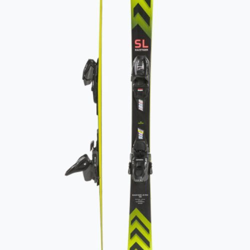 Schiuri de coborâre pentru copii Völkl Racetiger Junior Pro + 7.0 VMotion Jr flo galben/negru