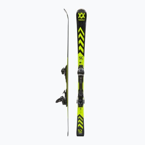Völkl Racetiger SC Black + vMotion 10 GW negru/galben schiuri de coborâre negru/galben