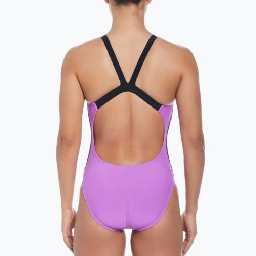Costum de baie o piesă pentru femei Nike Logo Tape Fastback fuchsia dream