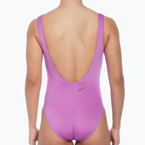 Costum de baie o piesă pentru femei Nike Multi Logo U-Back fuchsia dream