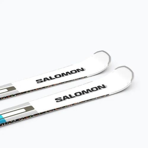 Salomon Addikt + Z12 GW schiuri de coborâre alb/negru/albastru neon pastelate