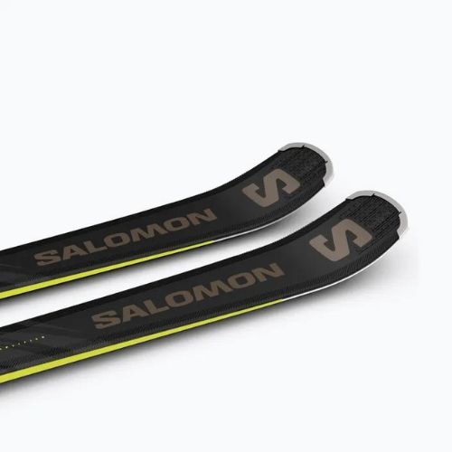 Salomon S/Max 8 XT + M11 GW negru/driftwood/galben securizat schiuri de coborâre Salomon S/Max 8 XT + M11 GW negru/driftwood/galben securizat