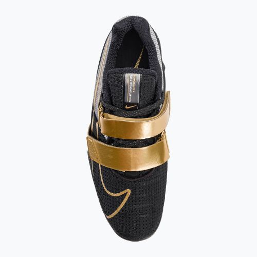 Nike Romaleos 4 negru / aur metalic alb alb haltere pantof de ridicare a greutății