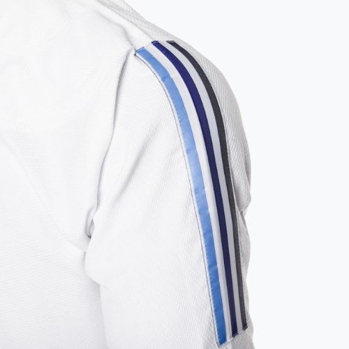 GI pentru jiu-jitsu brazilian adidas Gama alb/albastru gradient