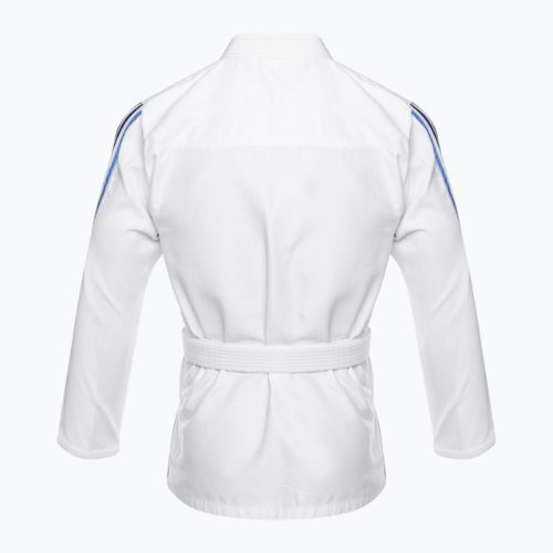 GI pentru jiu-jitsu brazilian adidas Gama alb/albastru gradient