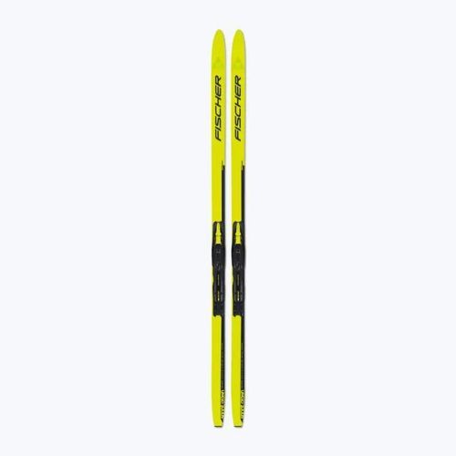 Schiuri de fond pentru copii Fischer Sprint Crown + Tour Step-In Jr yellow/black