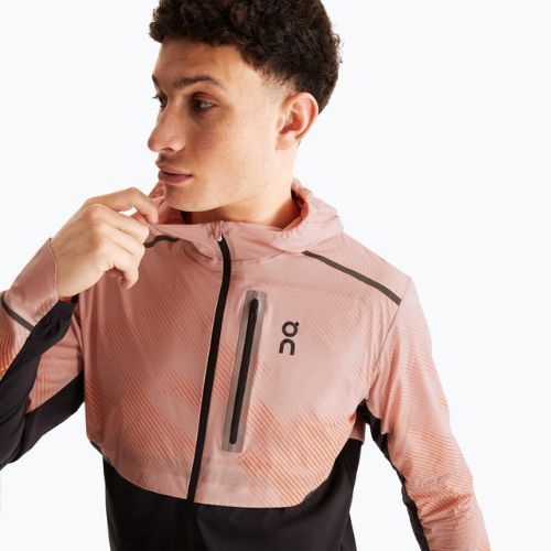 Geacă de alergat pentru bărbați On Running Weather Lumos woodrose/black