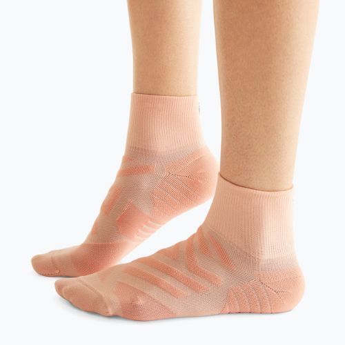 Șosete de alergat pentru femei On Running Performance Mid rose/flamingo