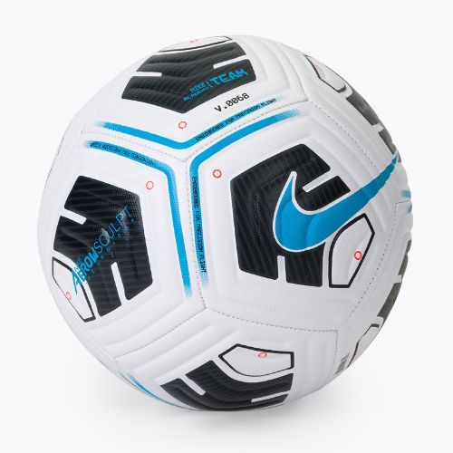 Minge de fotbal Nike Academy Team white/black/lt blue fury mărimea 3