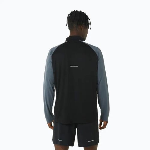 Longsleeve de alergat pentru bărbați ASICS Icon 1/2 Zip performance black/carrier grey