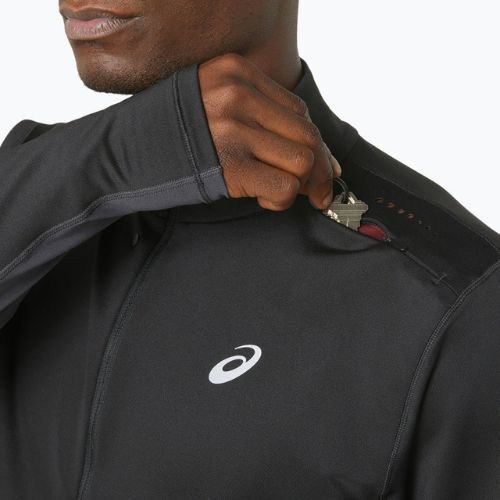 Bluză de alergat pentru bărbați ASICS Winter Run 1/2 Mid Layer performance black/graphite grey