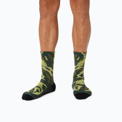 Șosete de alergat ASICS Color Camo Run Crew rain forest/cactus/glow yellow