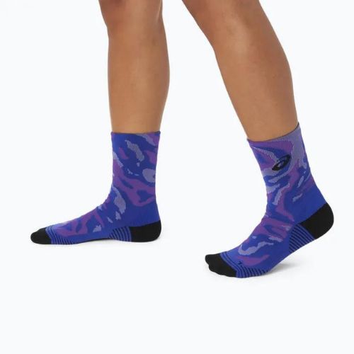 Șosete de alergat ASICS Color Camo Run Crew eggplant/blue violet/cyber grape