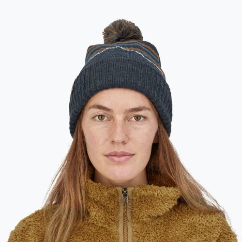 Căciulă de iarnă Patagonia Powder Town Beanie fitz roy stripe knit/smolder blue